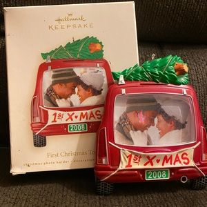 Hallmark first Christmas ornament/frame 2008